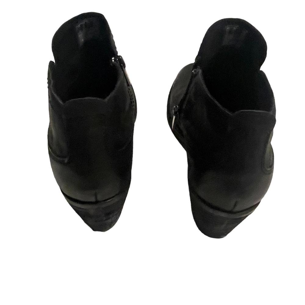 Clarks Black Leather Ankle Booties - Picture 2 of 9